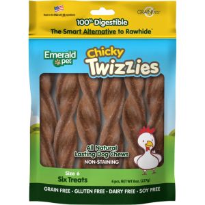 Emerald Pet Products - Twizzies Sticks - Chicky - 6 Inch