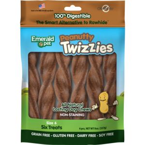 Emerald Pet Products - Twizzies Sticks - Peanutty - 6 Inch