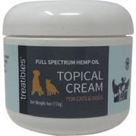 Treatibles -Full Spectrum Hemp Oil Topical Cream Cats And Dogs - 4 Ounce