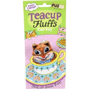 Fuzzu - Chipmunk Tea Cup Fluffs Series Catnip Toy - Tan - Medium