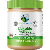 Green Coast Pet - Lickable Actives Pcr Hemp Extract - Peanut Butter - 16 Oz