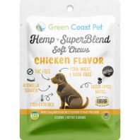 Green Coast Pet - Trial-Size Hemp + Superblend Chicken Soft Chew - Chicken - 3 Ct
