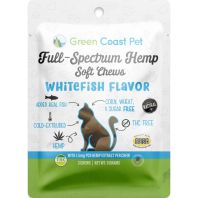 Green Coast Pet - Trial-Size Full-Spectrum Soft Chew For Cats - Whitefish - 3 Ct