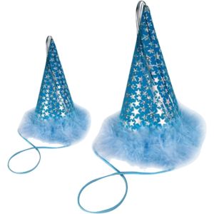 Charming Pet Products - Party Hat Blue Stars - Blue - Large