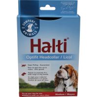 The Company Of Animals -Halti Optifit Headcollar Includes Training Dvd - Black/Red - Medium/15-20 In