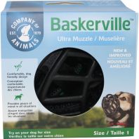 The Company Of Animals -Baskerville Ultra Moldable Muzzle - Black - Size 1