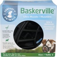 The Company Of Animals -Baskerville Ultra Moldable Muzzle - Black - Size 3