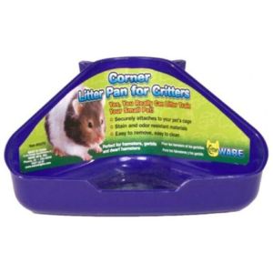 Ware Mfg - Corner Litter Pan For Critters - Assorted - 6.5 X 4.5 X 3 Inch