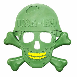 SodaPup - USA-K9 Nylon - Skull & Cross Bones - Green