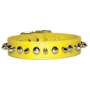 Leather Brothers - 1" Regular Leather Spike & Stud - Yellow - 22" Length