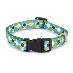 Casual Canine - Patterns Collar Argyle - 6-10Inch - Blue