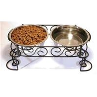 Ethical Dishes - Scroll Work Double Dinner - Stainless Steel - 2 Quart