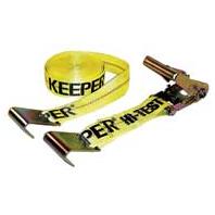 Keeper Corporation - Flat Hook Ratchet Tie Down - Yellow - 27 Feet