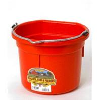 Miller Mfg - Flat Back Plastic Bucket - Red - 8 Quart