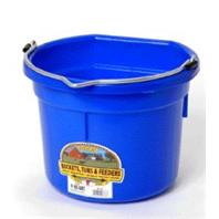 Miller Mfg - Flat Back Plastic Bucket - Blue - 8 Quart