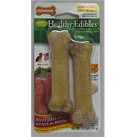 Nylabone - Healthy Edibles Bone with Vitamin - Roast Beef - Petite - 2 Pack