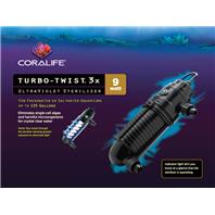 All Glass Aquarium - Coralife Turbo-Twist Ultraviolet Sterilizer - 3X/9 Watt