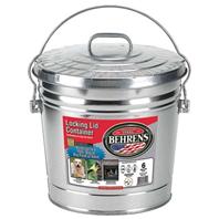 Behrens Manufacturing - Galv Steel Lckng Can With Lid - Steel - 6 Gallon