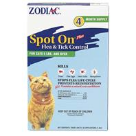 Farnam - Zodiac Spot On Plus For Cats - Over 5# - 4 Pack