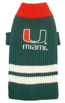 DoggieNation-College - Miami Hurricanes Dog Sweater - Medium