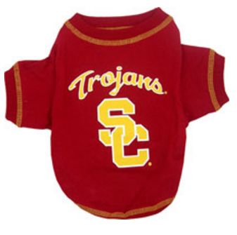 DoggieNation-College - USC Trojans Dog Tee Shirt - Xtra Small