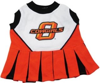 DoggieNation-College - Oklahoma State Cheerleader Dog Dress - Small