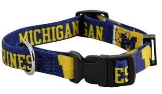 DoggieNation-College - Michigan Wolverines Dog Collar - Small
