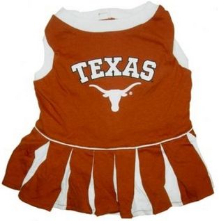DoggieNation-College - Texas Longhorns Cheerleader Dog Dress - XtraSmall