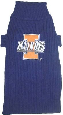 DoggieNation-College - Illinois Fighting Illini Dog Sweater - Large