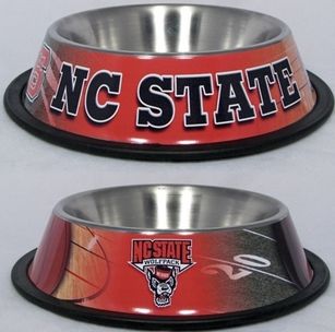 DoggieNation-College - North Carolina State Dog Bowl - Stainless Steel - One Size