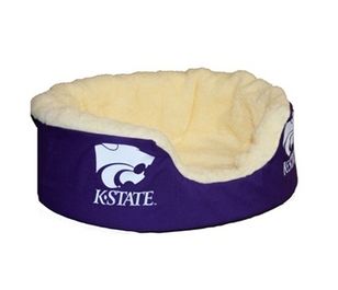 DoggieNation-College - Kansas State Oval Dog Bed - Xtra Large