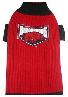 DoggieNation-College -  Arkansas Razorbacks Dog Sweater - Medium