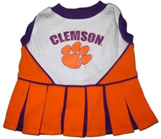 DoggieNation-College - Clemson Cheerleader Dog Dress - Small