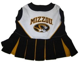 DoggieNation-College - Missouri Tigers Cheerleader Dog Dress - XtraSmall
