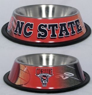 DoggieNation-College - North Carolina State Dog Bowl - Stainless Steel - One-Size