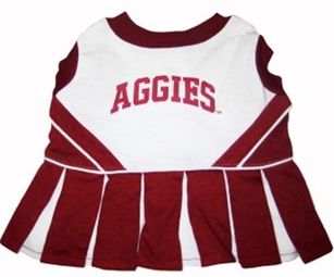 DoggieNation-College - Texas A&M Cheerleader Dog Dress - XtraSmall