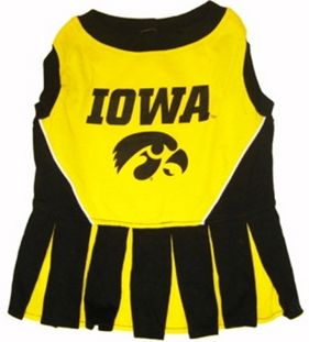DoggieNation-College - Iowa Hawkeyes Cheerleader Dog Dress - XtraSmall
