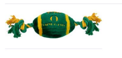 DoggieNation-College - Oregon Plush Football Dog Toy - One- Size