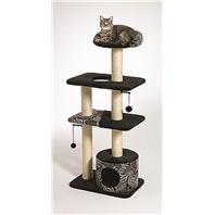 Midwest Container - Feline Nuvo Tower Cat Furniture - Black & White - 22  X 15  X 51 