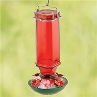 Audubon/Woodlink - Glass Humminbird Feeder - Red - 16 oz
