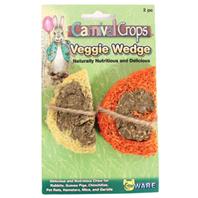 Ware Manufacturing - Carnival Crops Veggie Wedge Small Aminal Chews - Multi - 1.5 Inch - 2 Pack