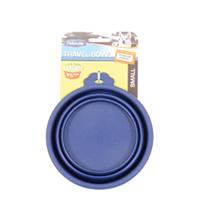 Doskocil - Travel Bowl For Dogs & Cats - Blue - Small