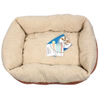 Doskocil-Petmate Beds - Self Warming Lounger Dog Bed - Spice/Creme - 30 X 24 Inch