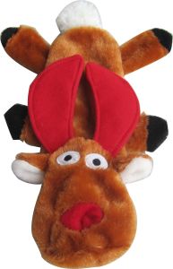 Iconic Pet Christmas - Christmas Reindeer Flat Toy - 13 Inch
