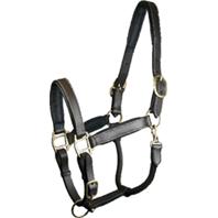 Gatsby Leather - Adjustable Padded Leather Halter - Brown - Oversize