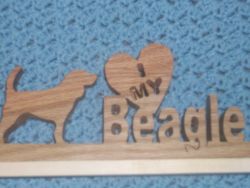 Fine Crafts - I Love My Beagle Plaque
