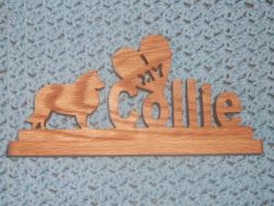 Fine Crafts - I Love My Collie Wood Sign