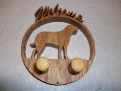 Fine Crafts - Wooden Cheseapeake Bay Retriever Welcome Wall Display