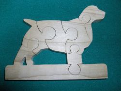 Fine Crafts - Wooden Spaniel Shaped Jigsaw Puzzle