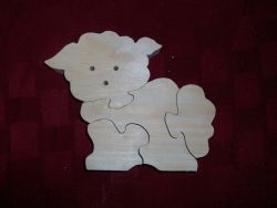 Fine Crafts - Wooden Lamb Shaped Jigsaw Puzzle